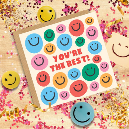 Scribbler You're The Best Smiley Happy Fun Vibes! Funny Greeting Card