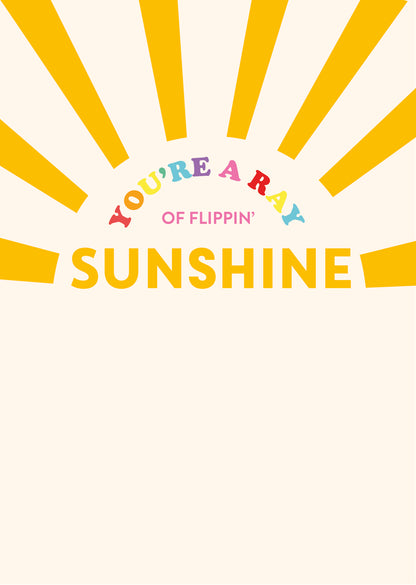 Scribbler You're A Ray Of Flippin' Sunshine Fun Sunbeam Greeting Card