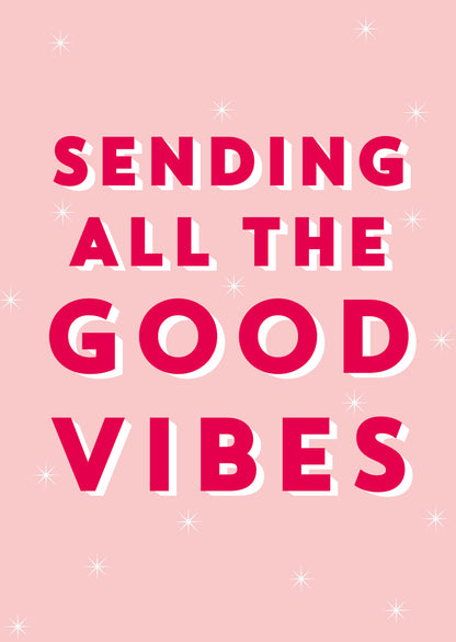 Scribbler Sending All The Good Vibes Good Vibes Express! Fun Greeting Card