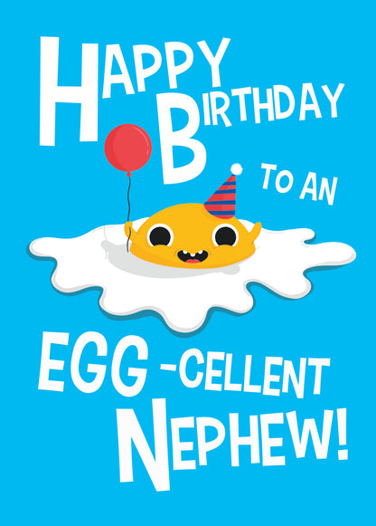 Scribbler Egg-Cellent Nephew Egg-Citing Birthday! Funny Birthday Card