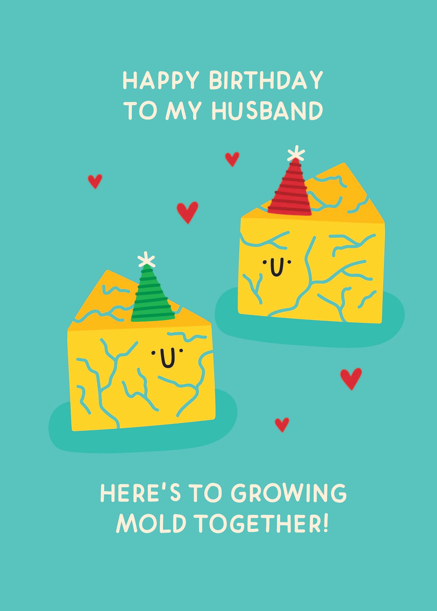 Scribbler Birthday Husband Growing Mold Cheese Twinsies! Funny Birthday Card