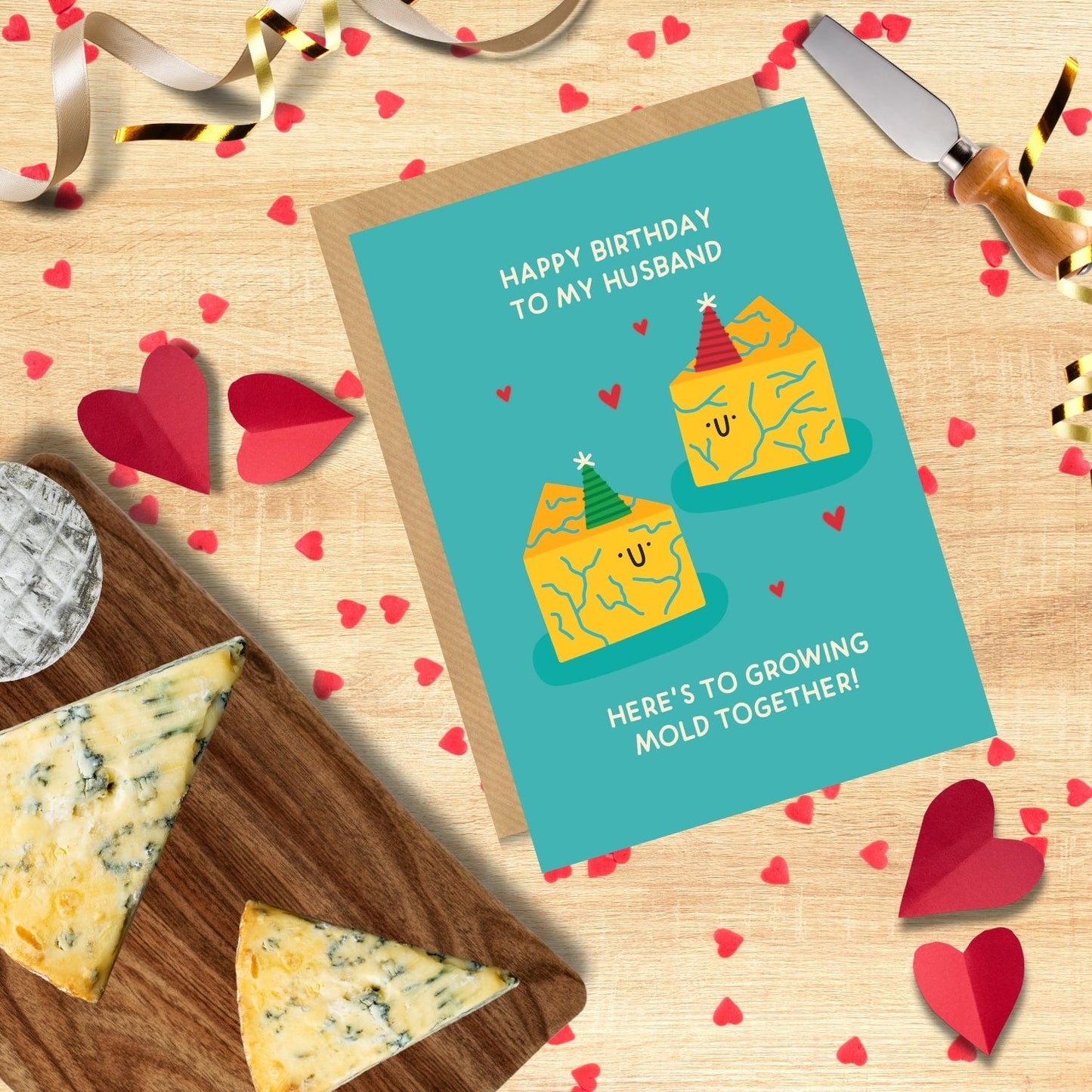 Scribbler Birthday Husband Growing Mold Cheese Twinsies! Funny Birthday Card