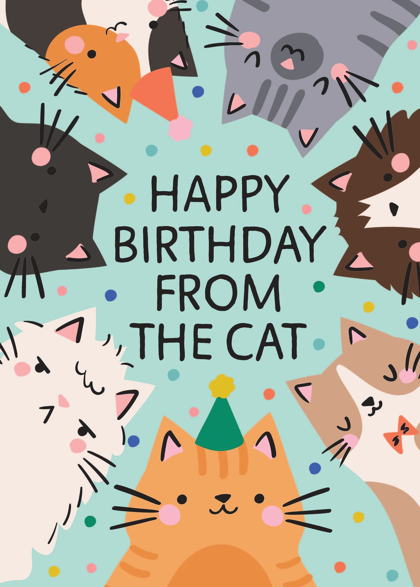 Scribbler Happy Birthday From The Cat Contemporary Birthday Greeting Card