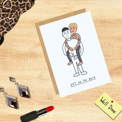 Scribbler Pat On The Back Funny Congratulations Well Done Greeting Card