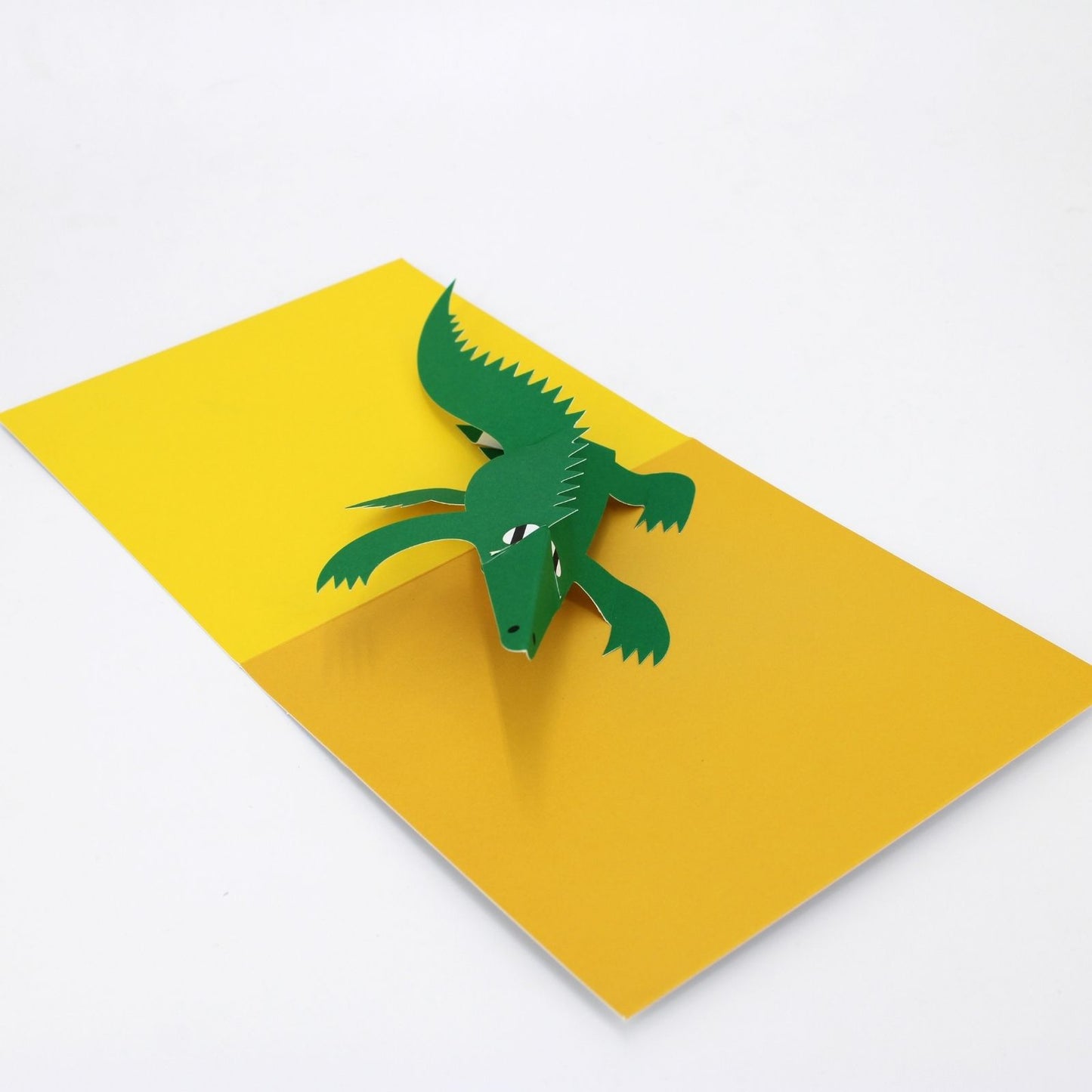 2toTango 3D Pop Up Card Green Crocodile Greeting Card Any Occasion