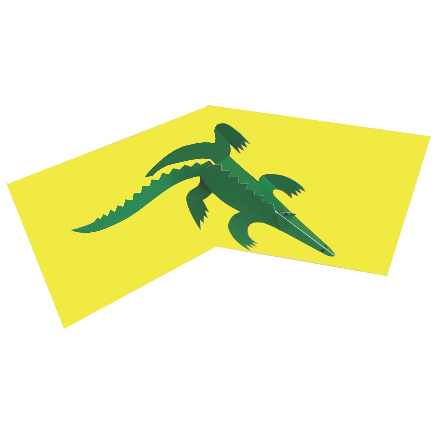 2toTango 3D Pop Up Card Green Crocodile Greeting Card Any Occasion