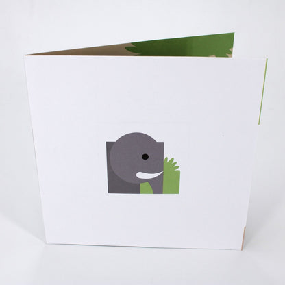 2toTango 3D Pop Up Card Grey Elephant Greeting Card Any Occasion