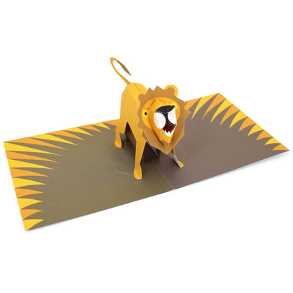 2toTango 3D Pop Up Card Roaring Lion Greeting Card Any Occasion