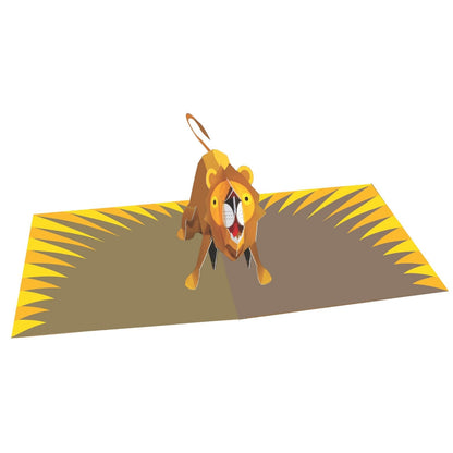 2toTango 3D Pop Up Card Roaring Lion Greeting Card Any Occasion