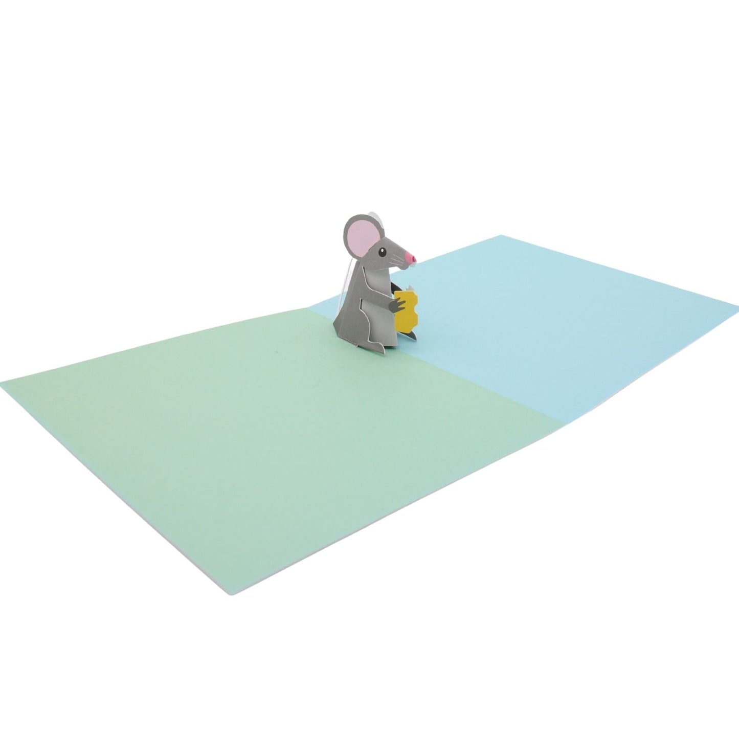 2toTango 3D Pop Up Card Cute Mouse With Cheese Greeting Card Any Occasion