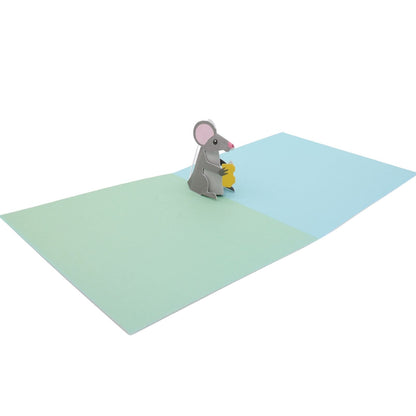 2toTango 3D Pop Up Card Cute Mouse With Cheese Greeting Card Any Occasion