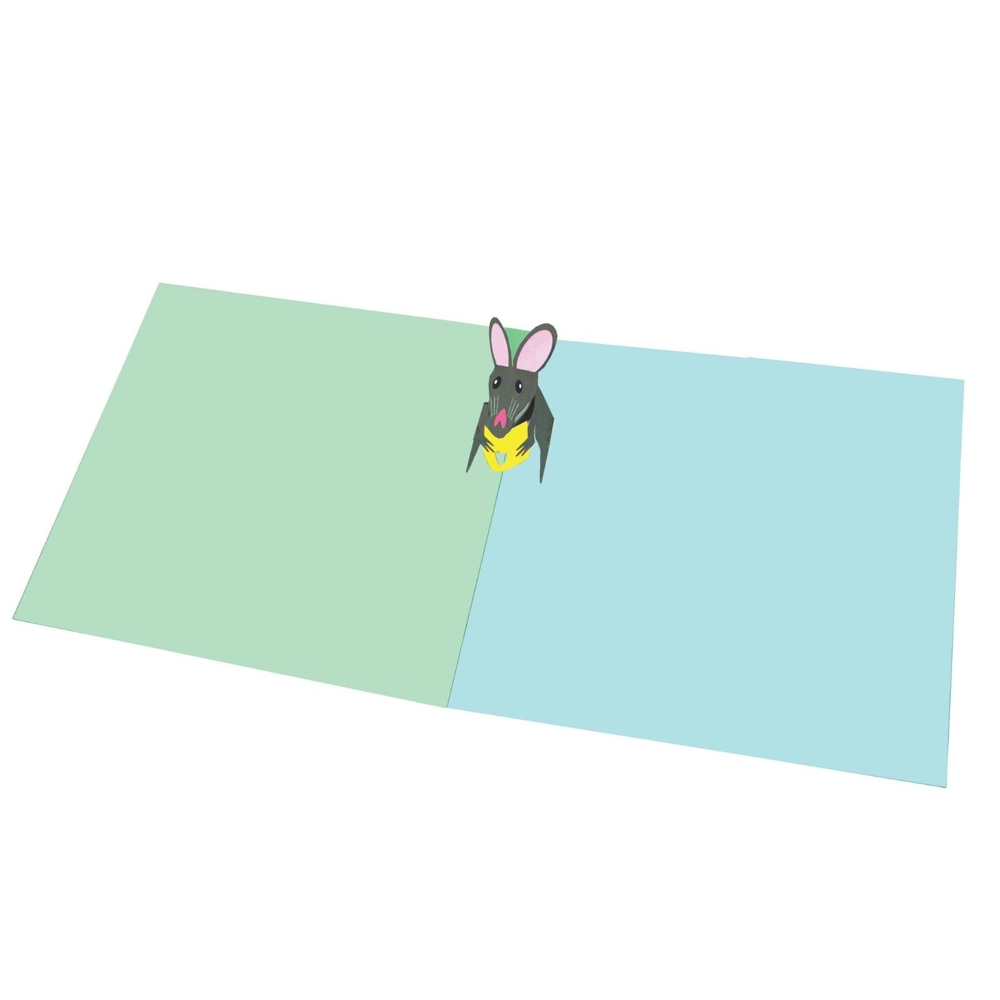 2toTango 3D Pop Up Card Cute Mouse With Cheese Greeting Card Any Occasion
