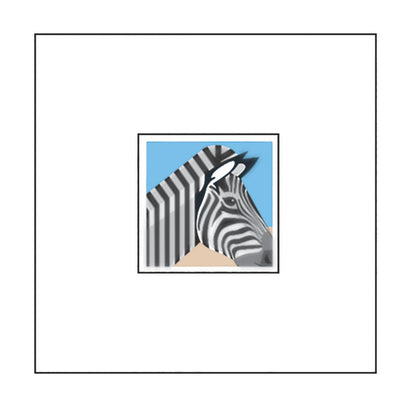 2toTango 3D Pop Up Card Striped Zebra Greeting Card Any Occasion