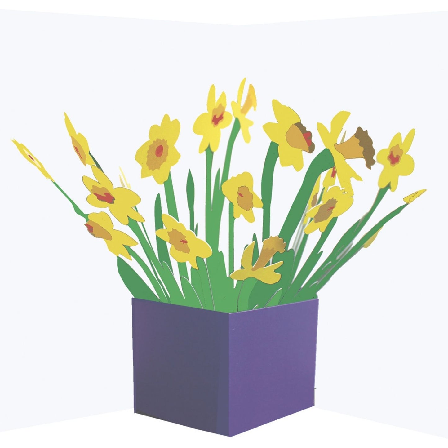 2toTango 3D Pop Up Card Floral Display Daffodils Greeting Card Any Occasion
