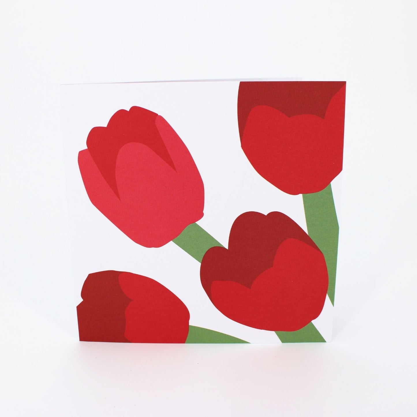 2toTango 3D Pop Up Card Floral Display Red Tulips Greeting Card Any Occasion
