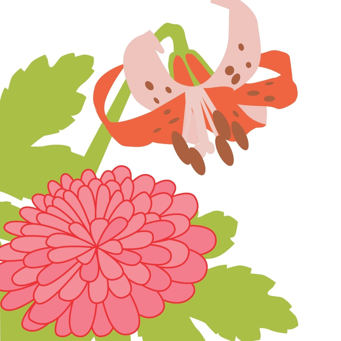 2toTango 3D Pop Up Card Red Floral Bouquet Greeting Card Any Occasion