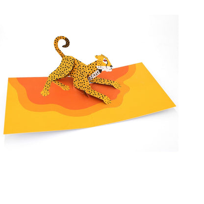 2toTango 3D Pop Up Card Spotted Cheetah Greeting Card Any Occasion