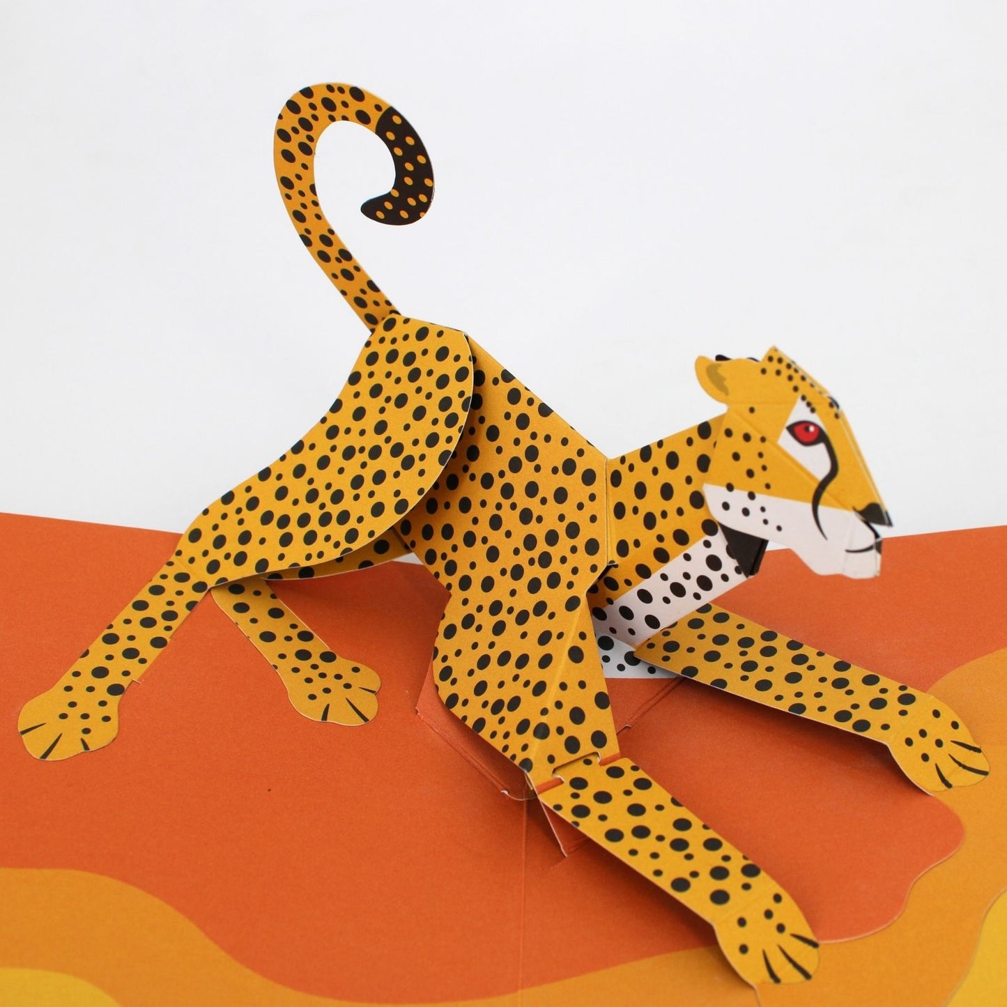 2toTango 3D Pop Up Card Spotted Cheetah Greeting Card Any Occasion