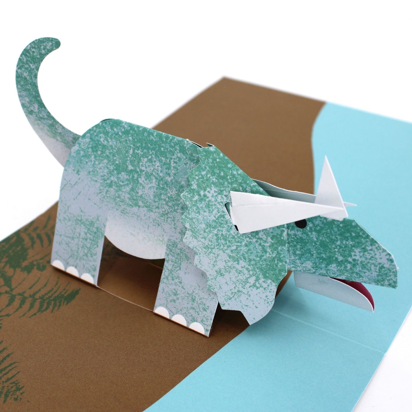2toTango 3D Pop Up Card Triceratops Dinosaur Greeting Card Any Occasion