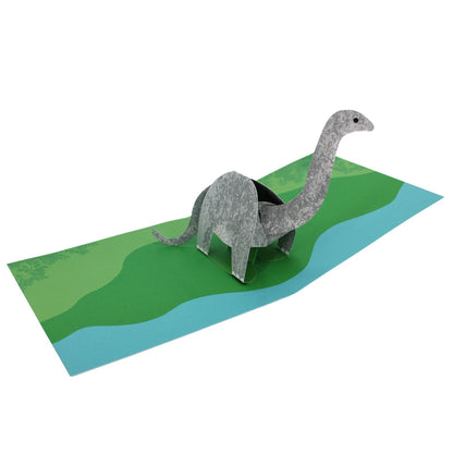 2toTango 3D Pop Up Card Green Brachiosaurus Dinosaur Greeting Card Any Occasion