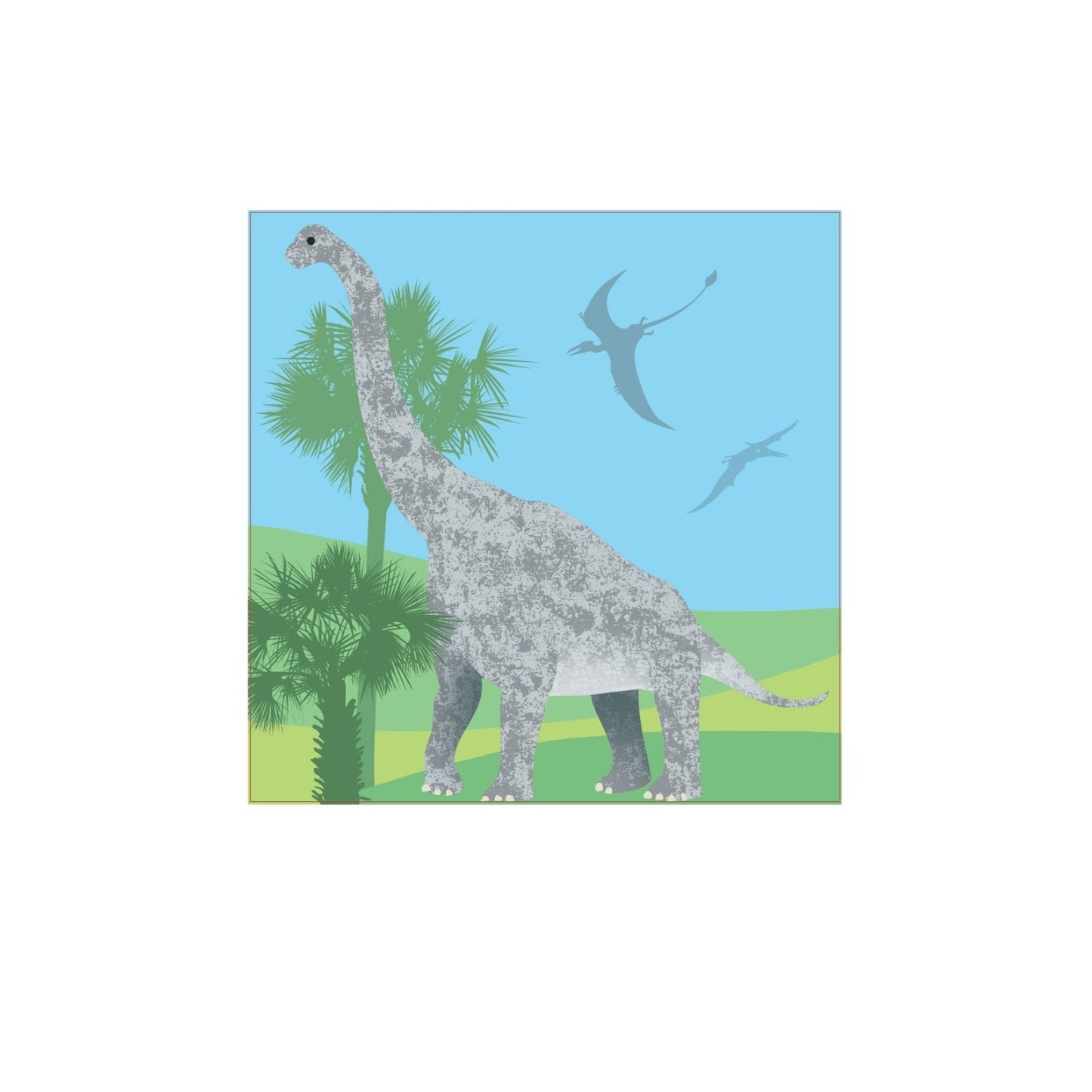 2toTango 3D Pop Up Card Green Brachiosaurus Dinosaur Greeting Card Any Occasion