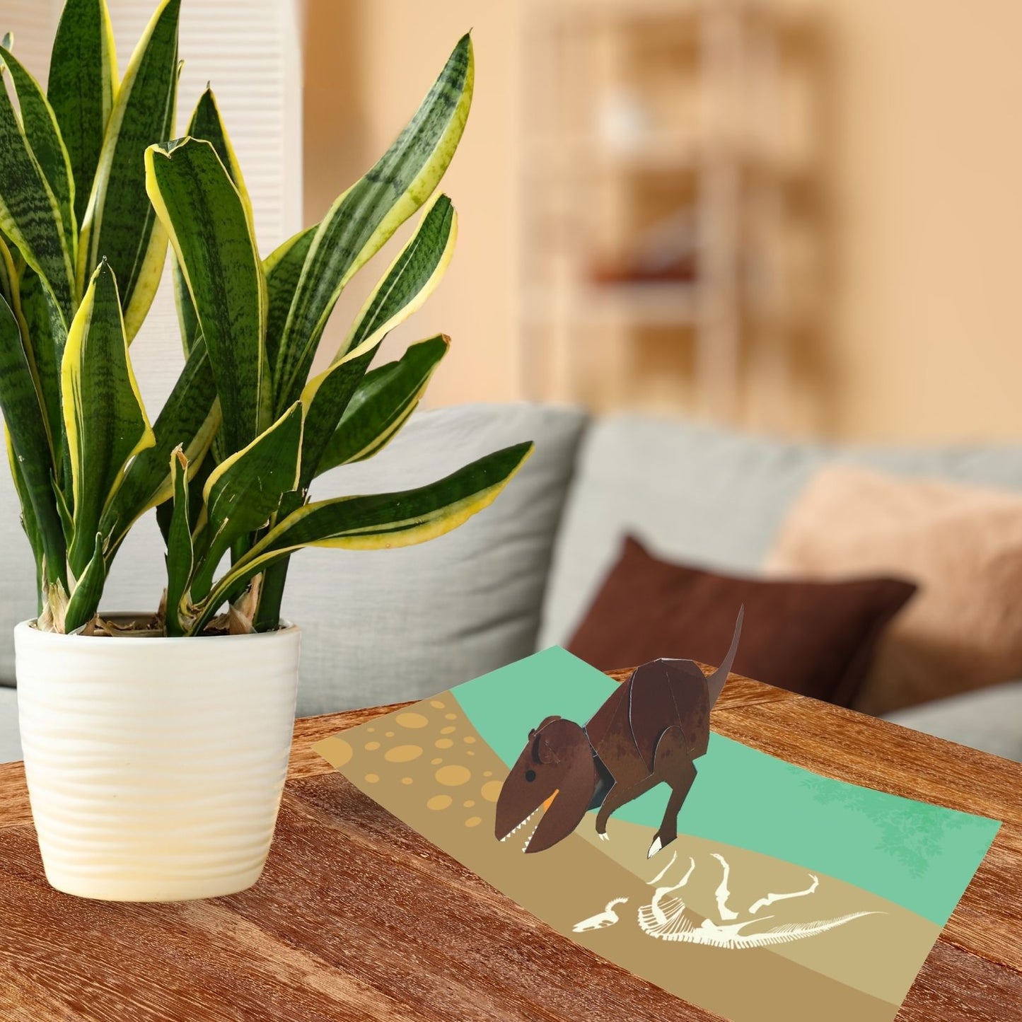 2toTango 3D Pop Up Card Tyrannosaurus T-Rex Dinosaur Greeting Card Any Occasion