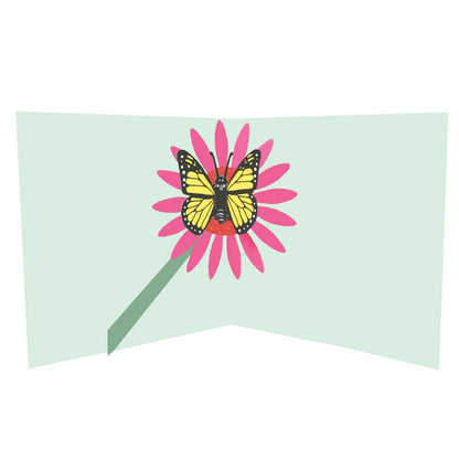 2toTango 3D Pop Up Card Butterfly On A Flower Greeting Card Any Occasion