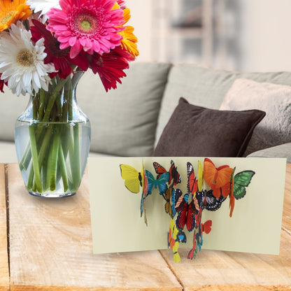 2toTango 3D Pop Up Card Kaleidoscope Of Butterflies Greeting Card Any Occasion