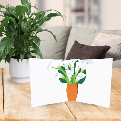 2toTango 3D Pop Up Card White Lillies Greeting Card Any Occasion