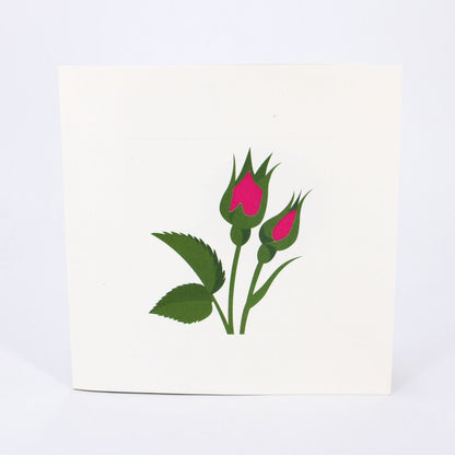 2toTango 3D Pop Up Card Single Pink Rose Greeting Card Any Occasion