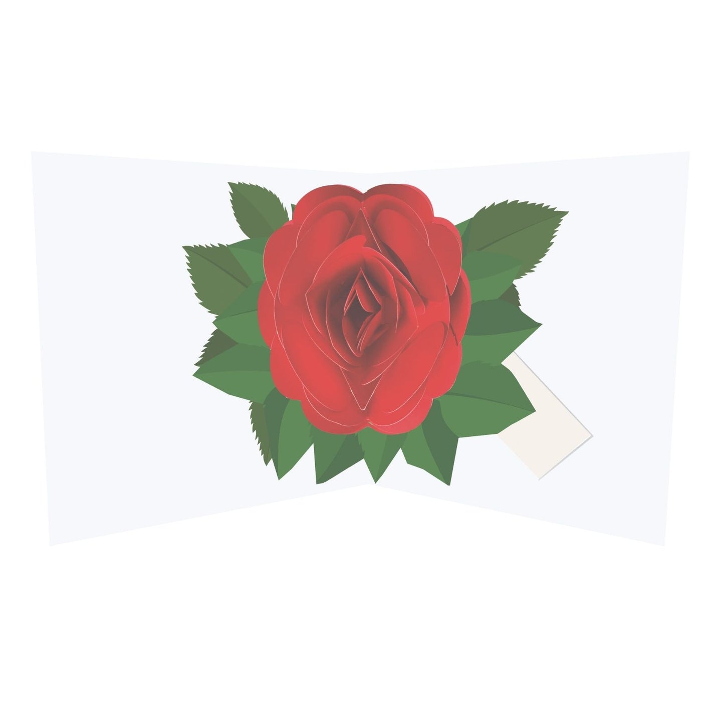 2toTango 3D Pop Up Card Single Red Rose Greeting Card Any Occasion