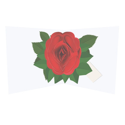 2toTango 3D Pop Up Card Single Red Rose Greeting Card Any Occasion