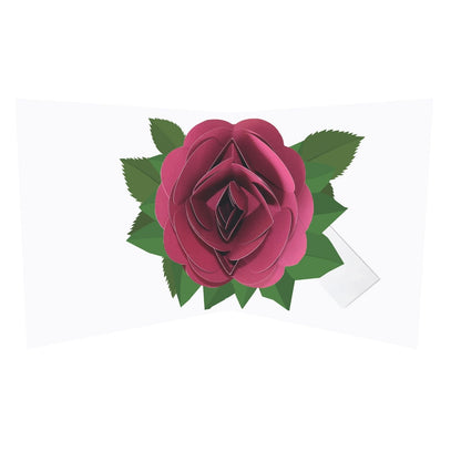 2toTango 3D Pop Up Card Green Single Red Rose Greeting Card Any Occasion