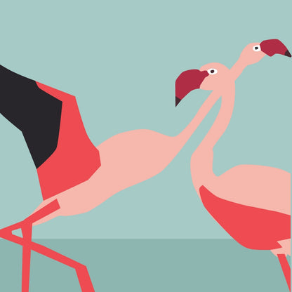 2toTango 3D Pop Up Card Pink Flamingos Greeting Card Any Occasion