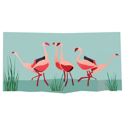 2toTango 3D Pop Up Card Pink Flamingos Greeting Card Any Occasion