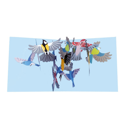 2toTango 3D Pop Up Card Colourful Birds Greeting Card Any Occasion