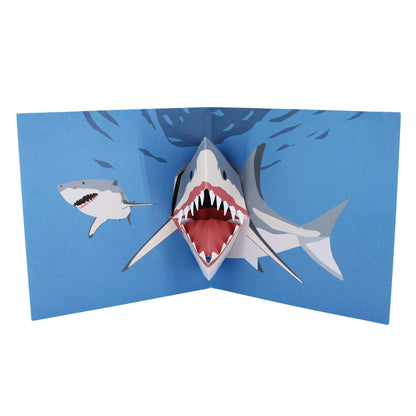 2toTango 3D Pop Up Card Biting Shark Greeting Card Any Occasion