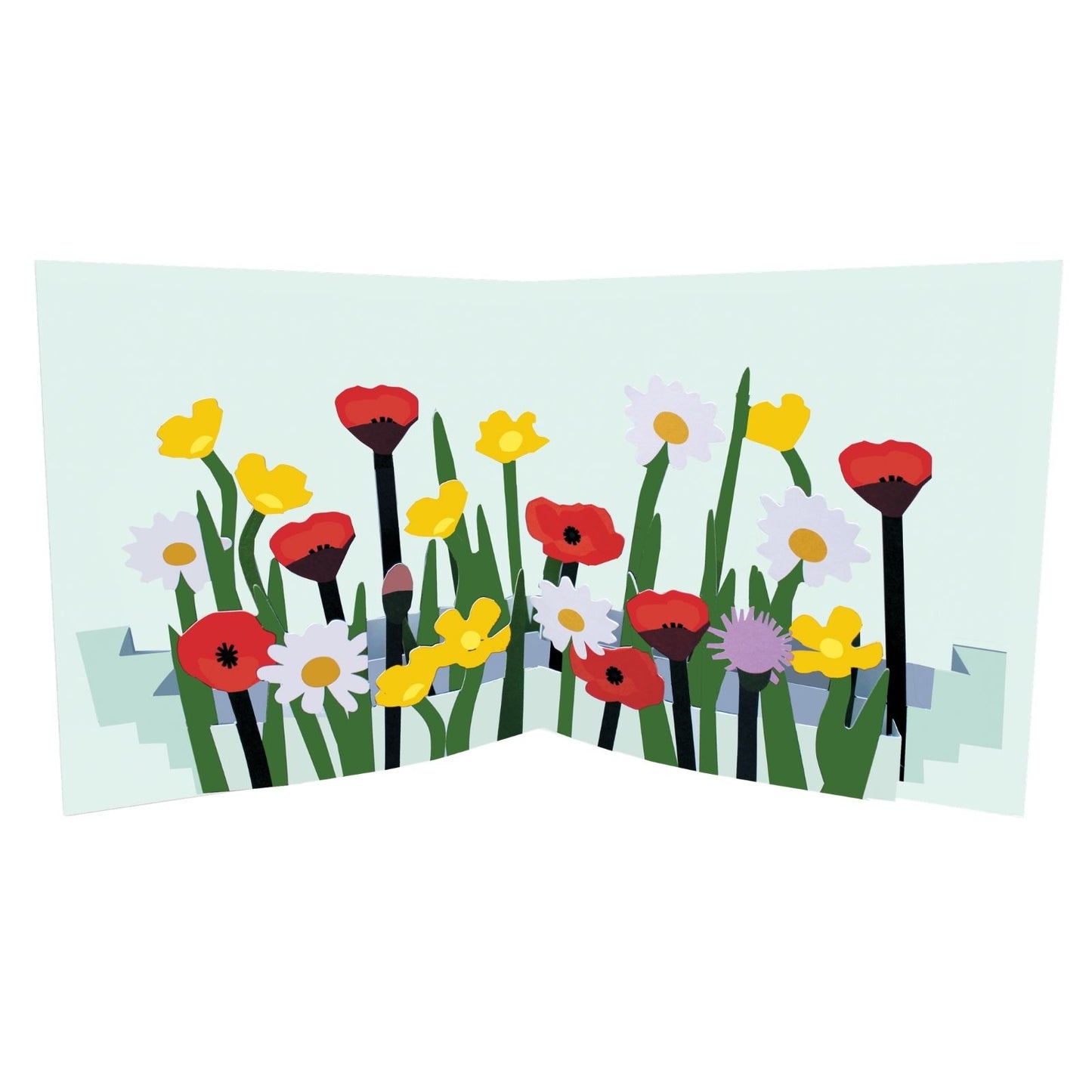 2toTango 3D Pop Up Card Mixed Wild Flowers Greeting Card Any Occasion