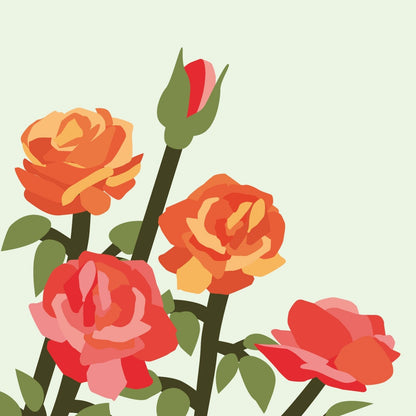 2toTango 3D Pop Up Card Mixed Roses Greeting Card Any Occasion