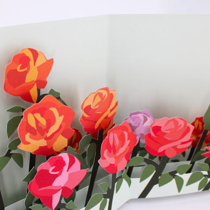 2toTango 3D Pop Up Card Mixed Roses Greeting Card Any Occasion