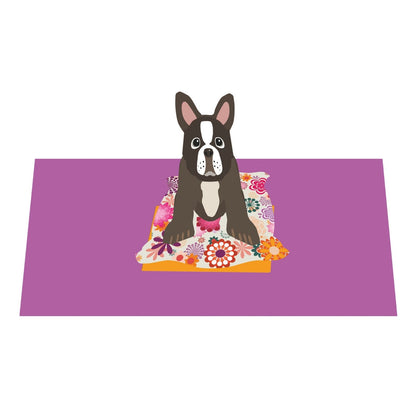 2toTango 3D Pop Up Card Cute French Bulldog Greeting Card Any Occasion