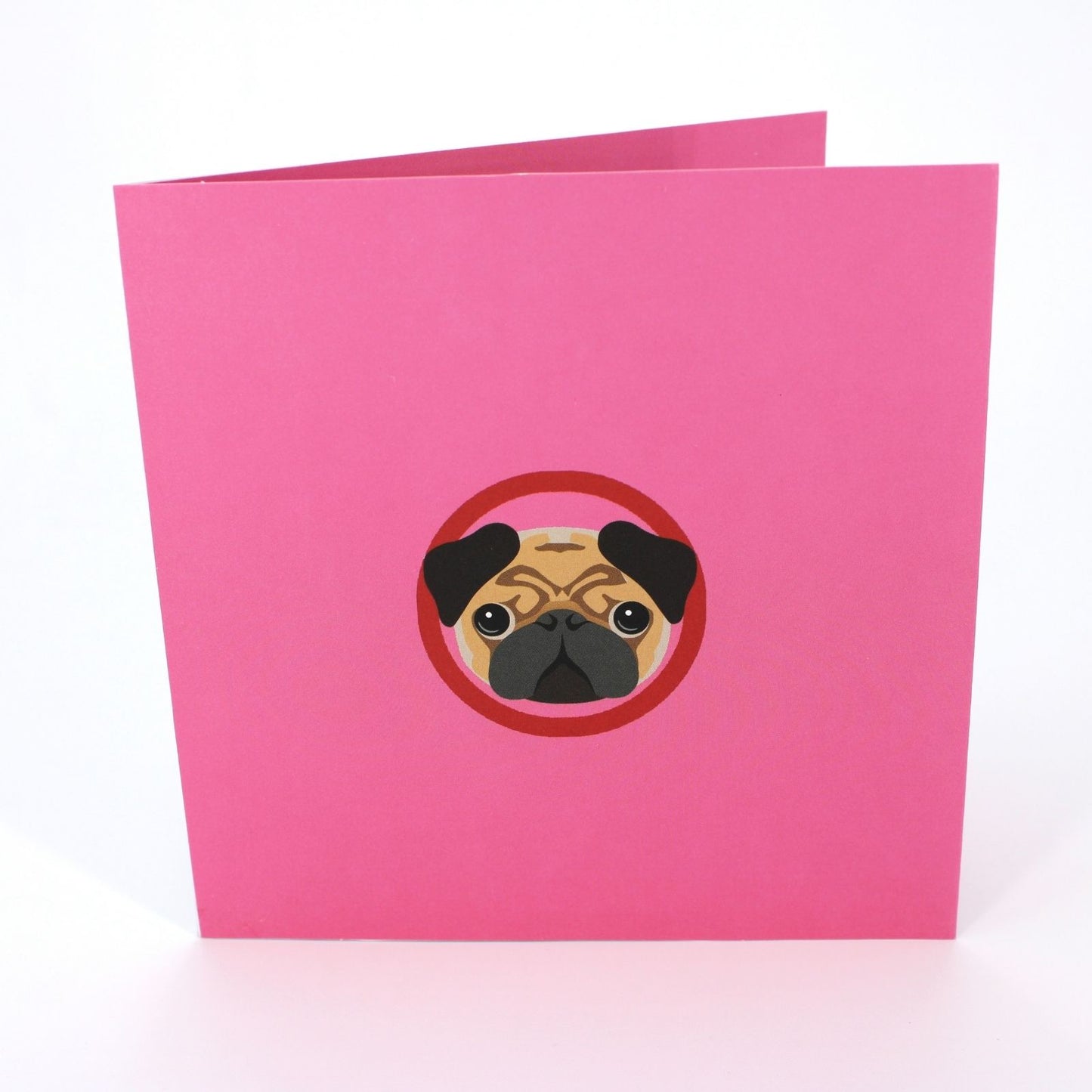 2toTango 3D Pop Up Card Dog Cute Pug Greeting Card Any Occasion