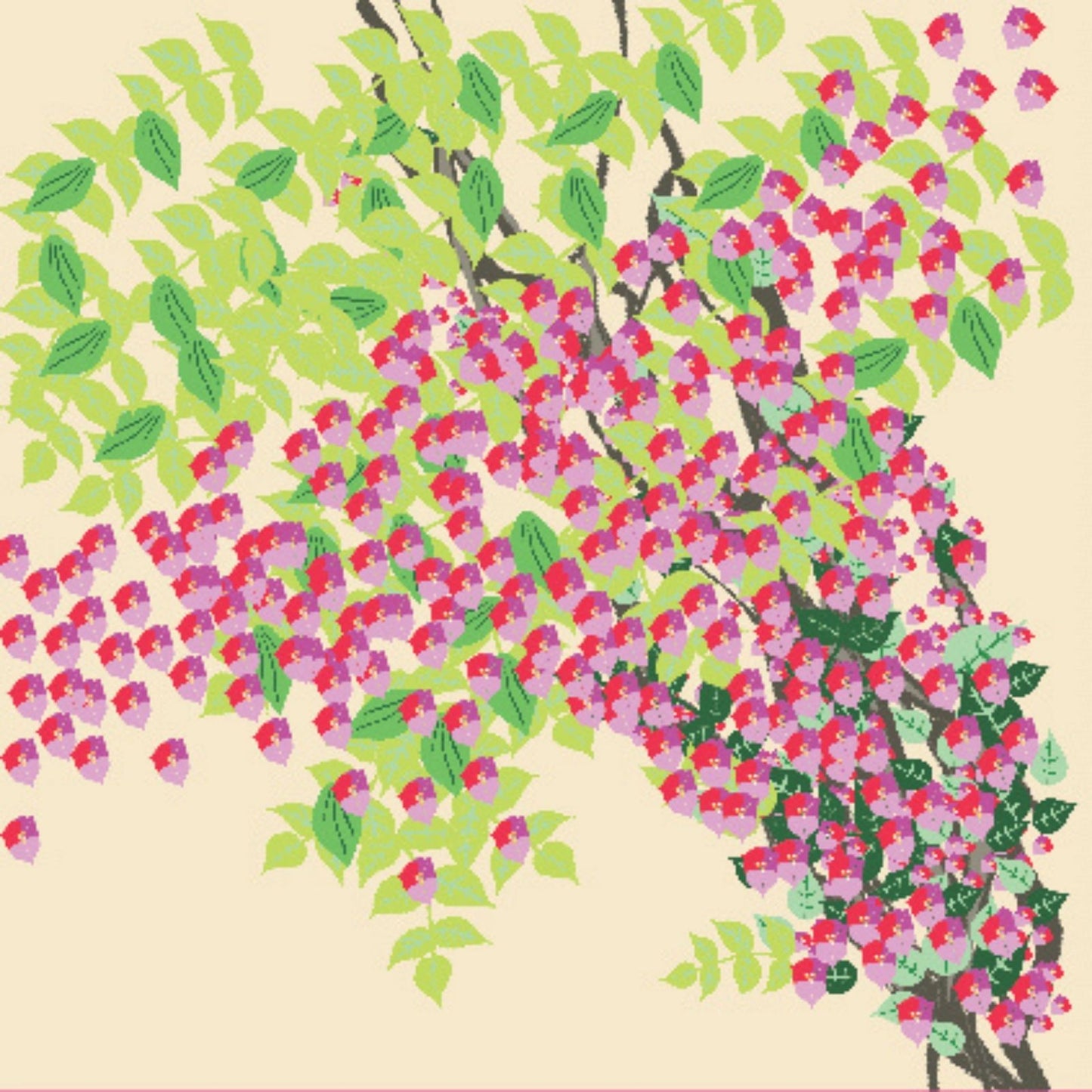 2toTango 3D Pop Up Card Flowering Bougainvillea Plant Greeting Card Any Occasion