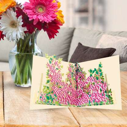 2toTango 3D Pop Up Card Flowering Bougainvillea Plant Greeting Card Any Occasion