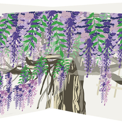2toTango 3D Pop Up Card Flowering Wisteria Greeting Card Any Occasion