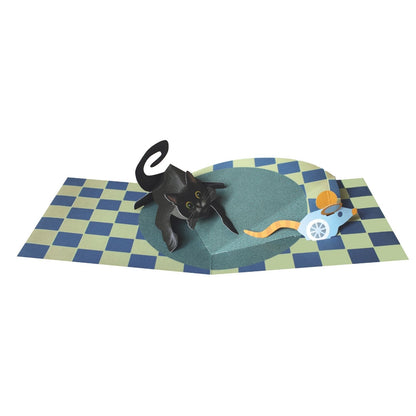 2toTango 3D Pop Up Card Cat & Mouse Greeting Card Any Occasion