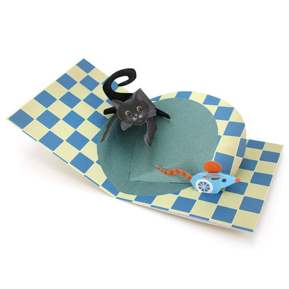 2toTango 3D Pop Up Card Cat & Mouse Greeting Card Any Occasion