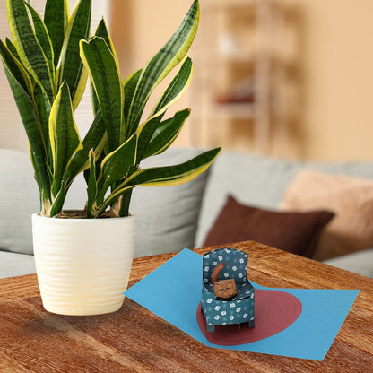 2toTango 3D Pop Up Card Cat Sat In Armchair Greeting Card Any Occasion