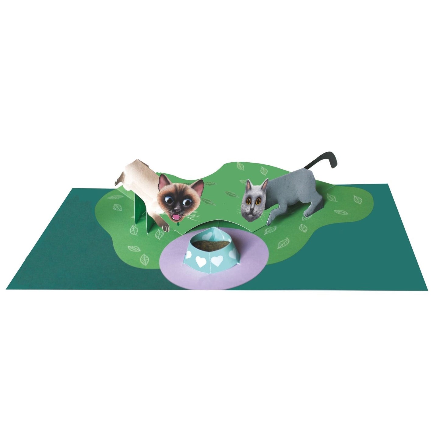 2toTango 3D Pop Up Card Two Cats Greeting Card Any Occasion