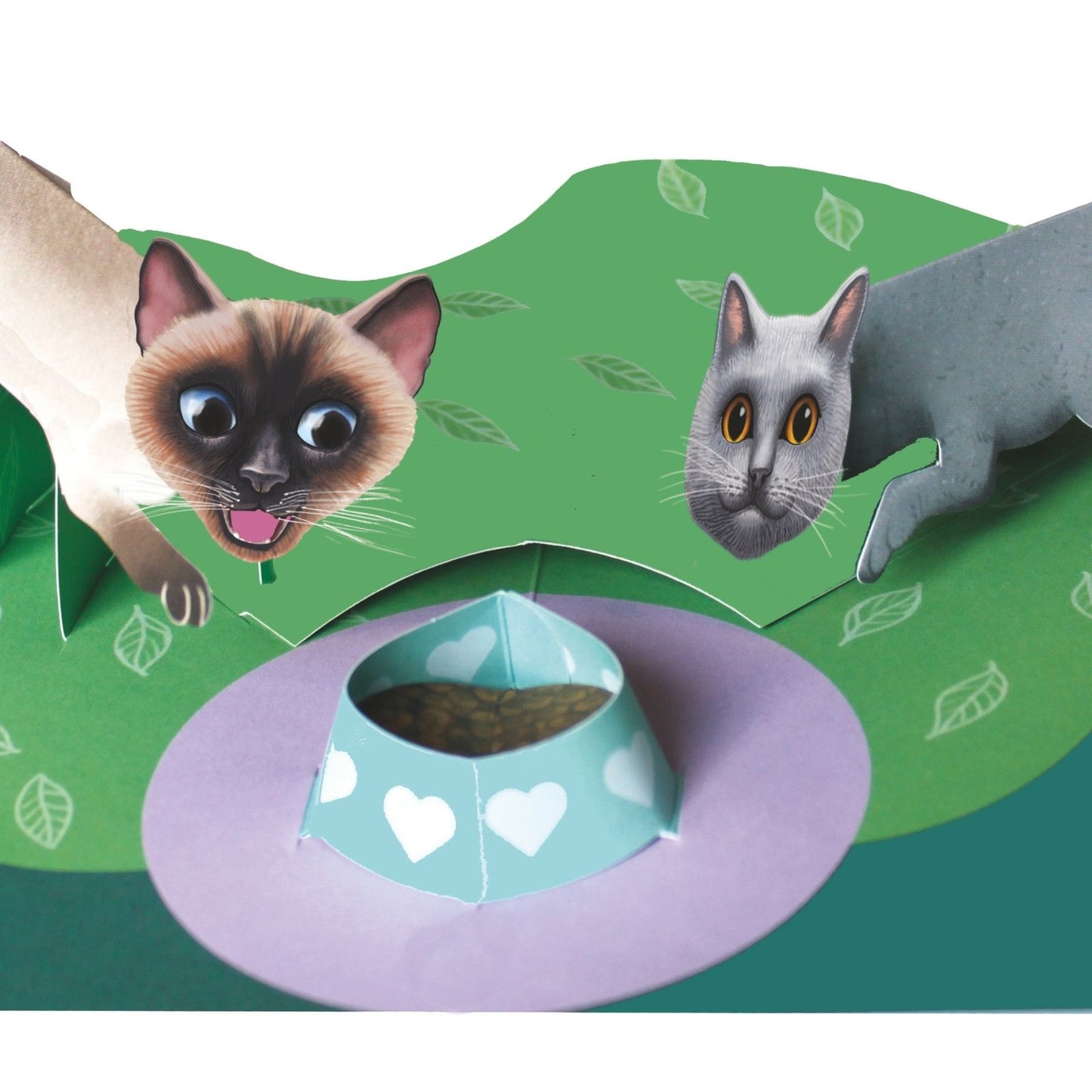 2toTango 3D Pop Up Card Two Cats Greeting Card Any Occasion